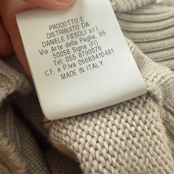 DANIELE FIESOLI DF 0064 ZIP PULLOVER Cream XL - Picture 5 of 9